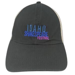 Idaho Shakespeare Festival Slideback Trucker Hat Black One Size Fahrenheit